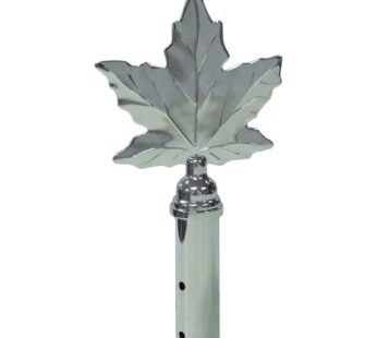 Maple Leaf Finial, Chrome Plated