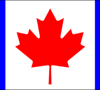 Canada Flag (w/ blue bars)