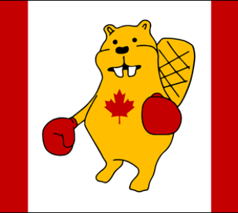 Canadian Boxing Beaver Flag