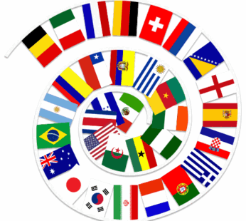 2014 World Cup Soccer Pennant String, 65′