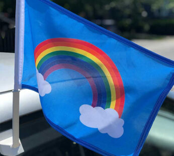 Hope Rainbow Car Flag
