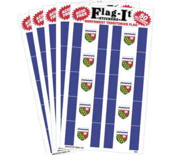 Northwest Territories Decals, 1″x1.5″, 50/pack