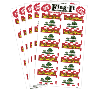 Prince Edward Island Provincial Decals, 1″x1.5″, 50/pack