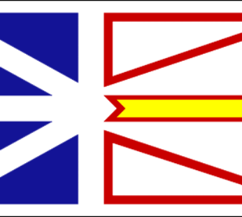 Newfoundland 2 3/8″x4″ Window Cling Decal