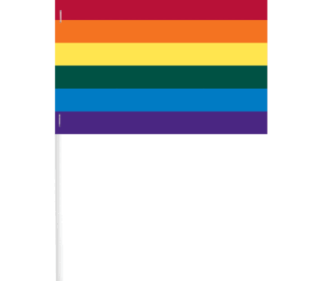 Pride Paper Stick Flags, 4″ x 6″