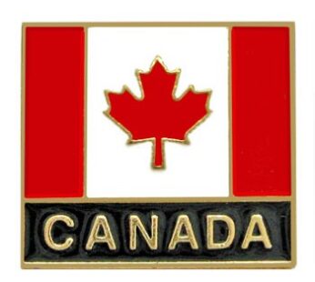 Canada Flag Enamel Pin (3/4″x7/8″)
