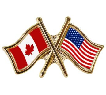 Canada/USA Crossed Pin